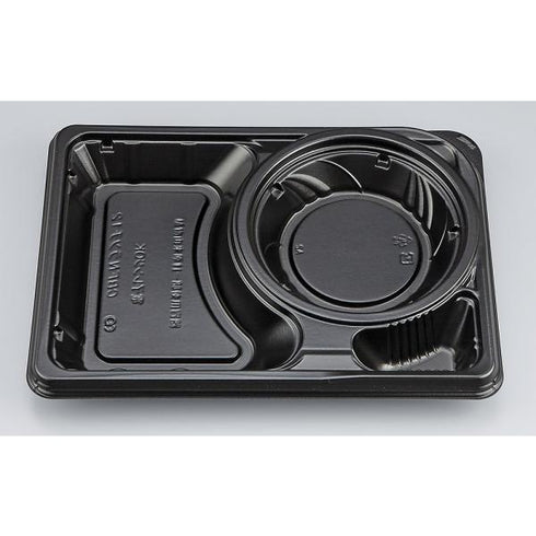 【蓋付き】CBFNランチ12(黒) 【本体400枚・蓋400枚セット】